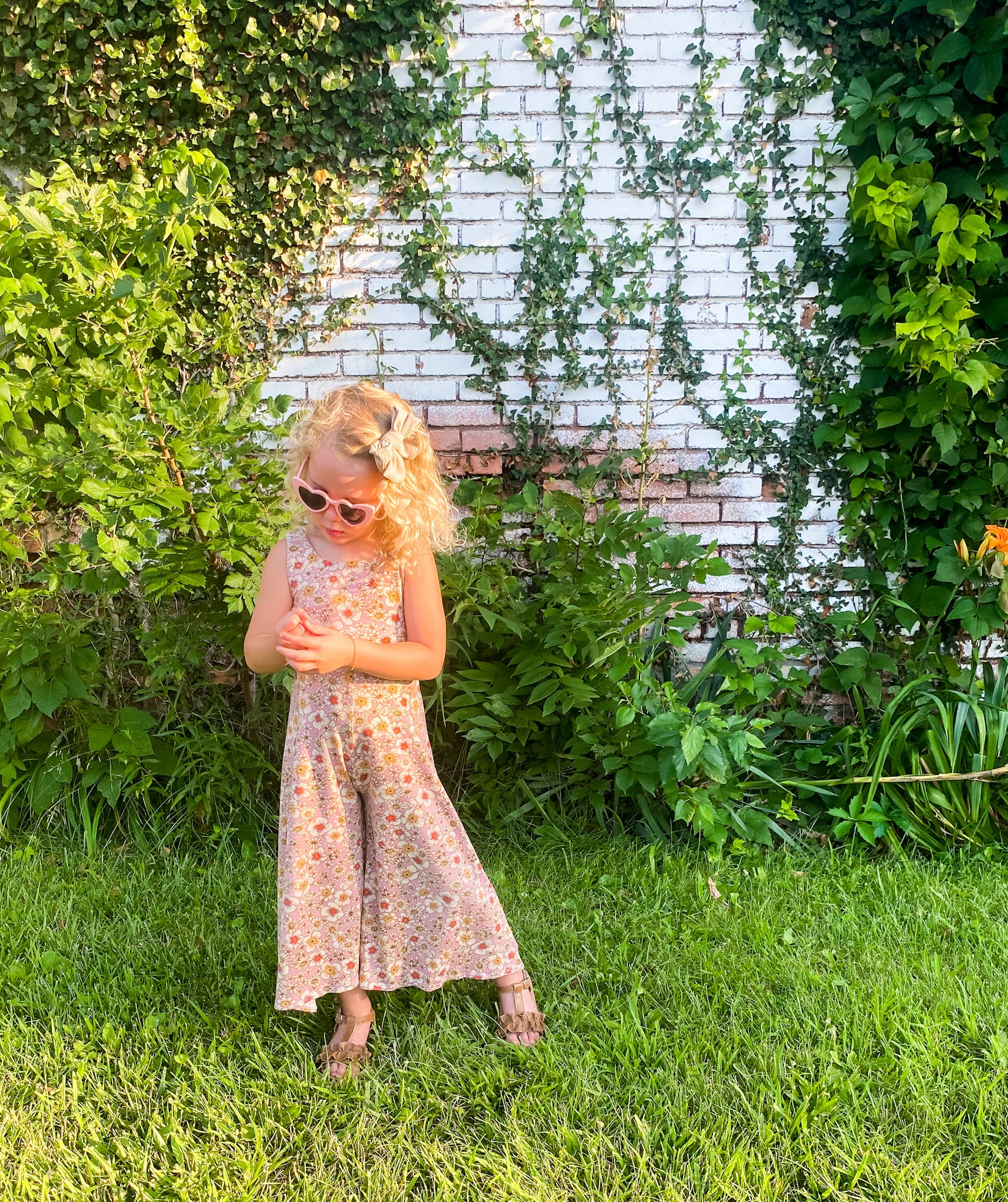 Cropped Lavender Floral Romper