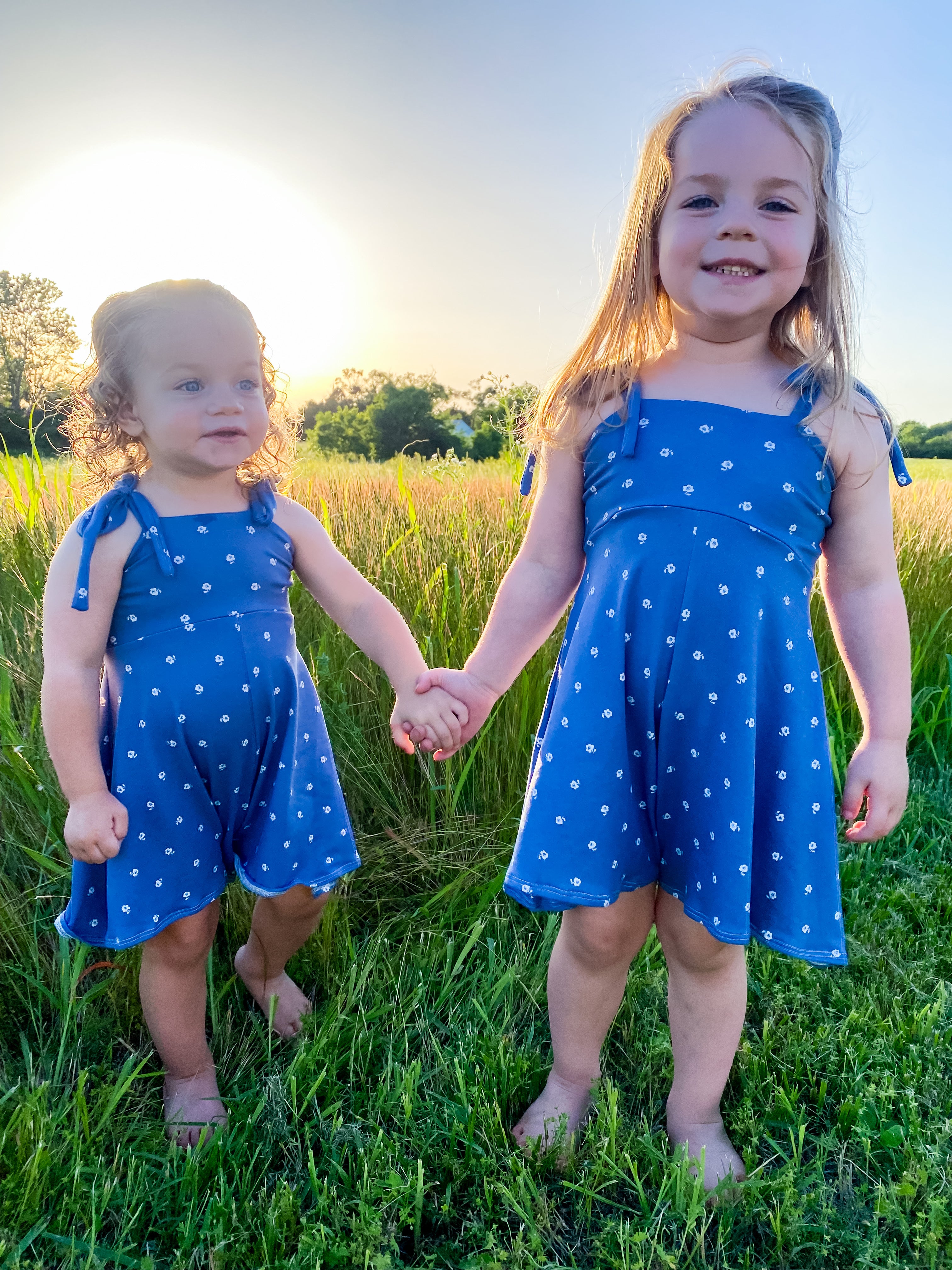 Blue Floral Wide Legged Romper