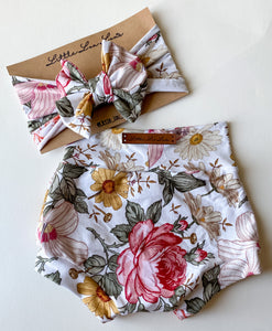 Vintage Floral Bummie Set