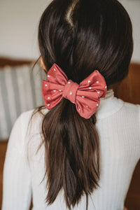 Mauve Heart Bow