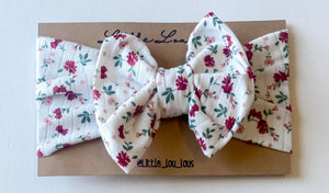 ribbed floral bow