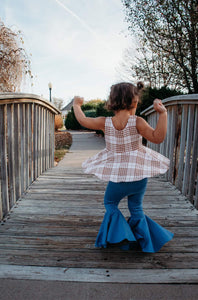 Plaid peplum