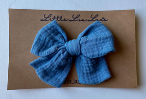 Dark Blue Muslin Clip