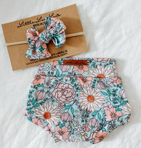 Spring Floral Bummie Set