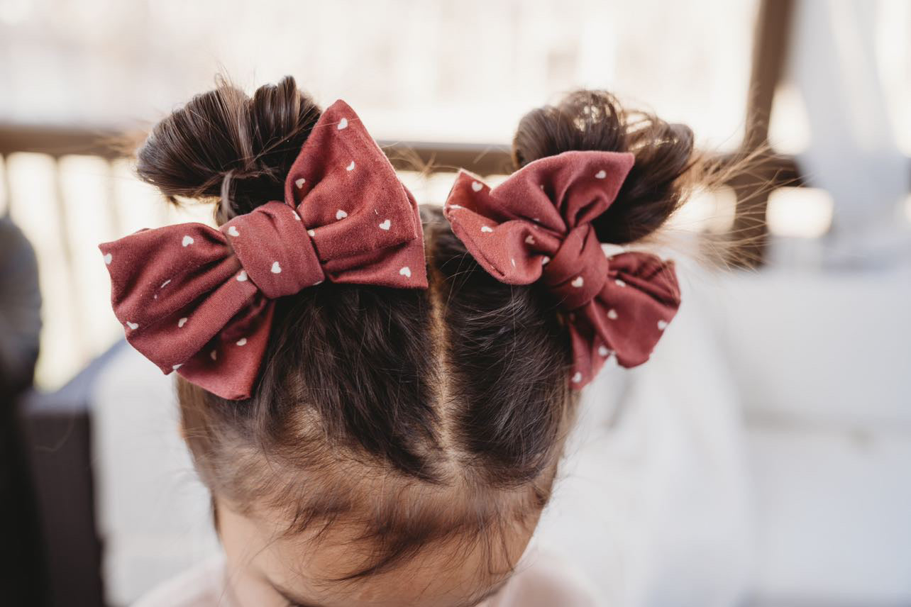 Mauve Heart Bow